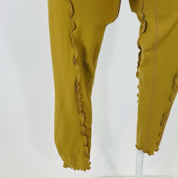 Free People Movement Hearts A Flutter Gold Yellow Leggings Women's Size Small - Picture 8 of 13